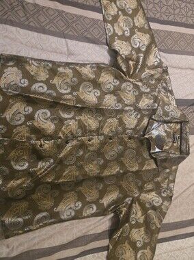 Barry Wang Paisley Button-Up XL Shirt